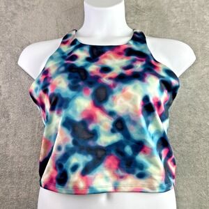 Tek Gear Plus‎ 20 Workout Gear Tank Top With Built in Shelf Bra Marble Racerback